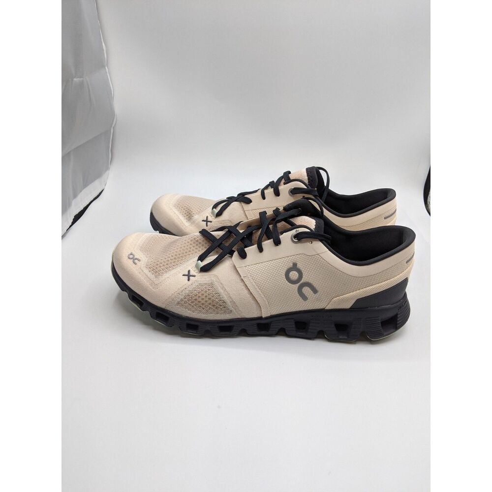 On Women's Cloud X 3 Sneakers, Fawn | Magnet, 10 Medium US